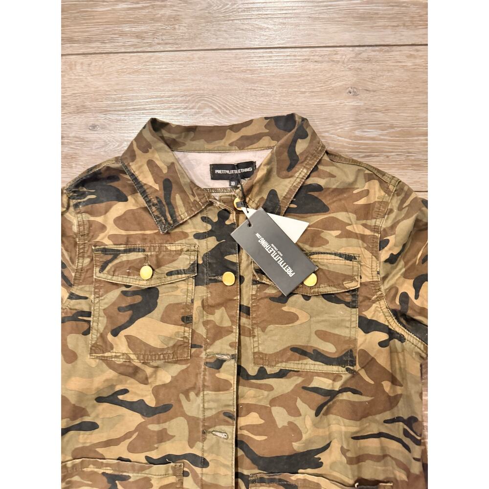 CAMO TRUCKER DENIM JACKET SIZE 10 - Picture 5 of 5